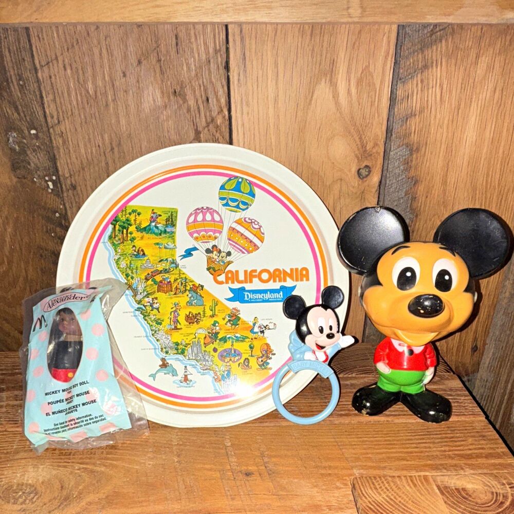 Vintage Disney Mickey Mouse Collectibles Lot 1976-2004